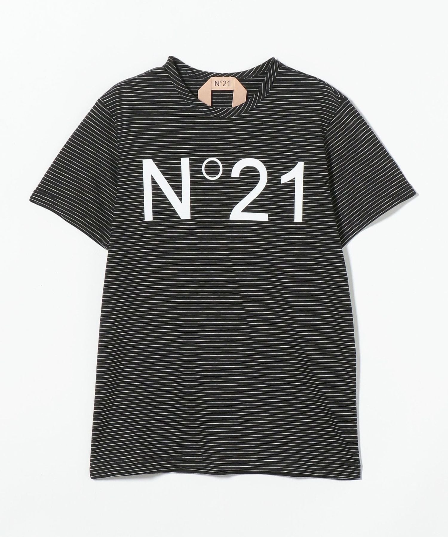 N°21＞ロゴ ボーダー Tシャツ
