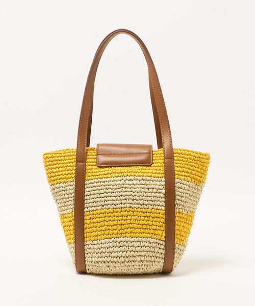 MARNI マルニ超美品ボーダートートバッグ 2024ss Brandol / MARNI マルニ トートバッグ ボーダー柄 スクエア