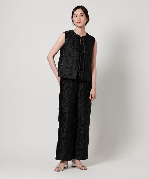 hiand フラワージャガードベスト Flower Jacquard Vest - HIAND