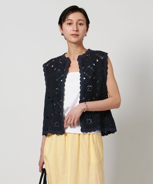 UNITED ARROWS/クロッシー エンブロイダリー ニットベスト/ベスト