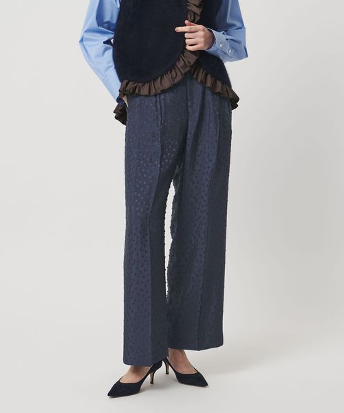 UNITED ARROWS/ドット サテン 2タック ワイドパンツ/その他パンツ