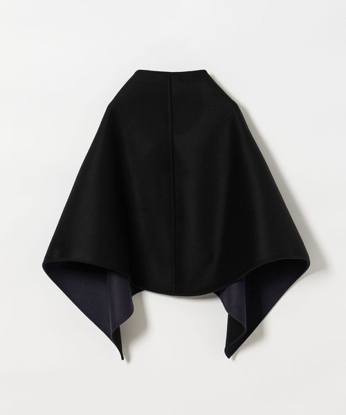 新品 UNITED ARROWS バイカラーリバーケープ ネイビー ブラック バイカラー リバー ケープ