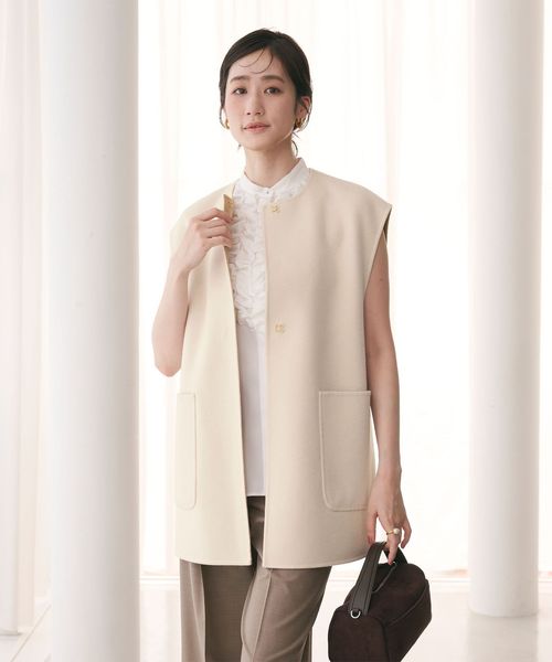 UNITED ARROWS バイカラー　フレアベスト バイカラー リバー ベスト