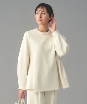 UNITED ARROWS/SPONGY クルーネック ギャザー ブラウス/シャツ / ブラウス