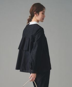 UNITED ARROWS/GISHA 2トーン ジャガード ブラウス/シャツ / ブラウス
