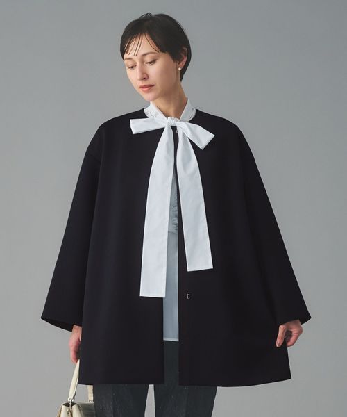 UNITED ARROWS/SPONGY Aライン ミドルコート/ノーカラーコート