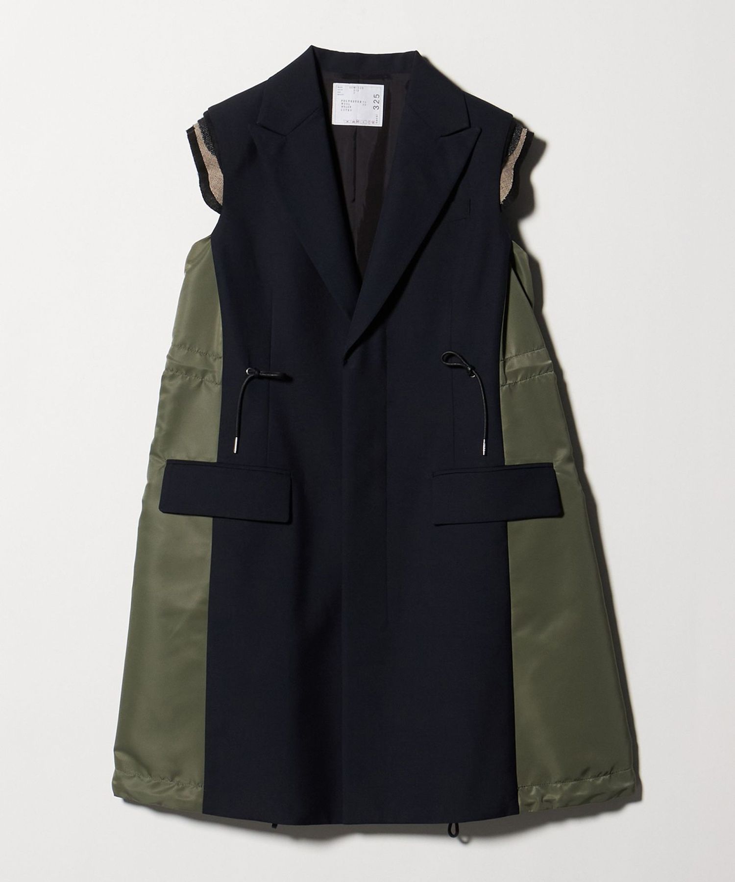 サカイスーチングコートベスト sacai＞スーティング ドッキング ベスト