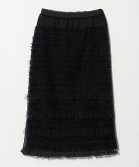 MUVEIL/＜MUVEIL＞チュール フリル スカート/ミモレ / ロング
