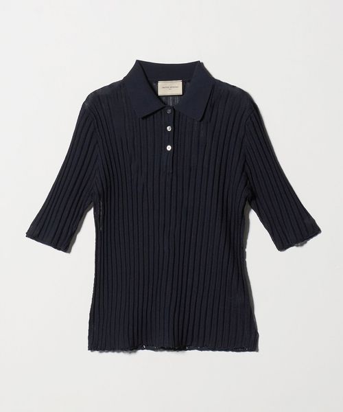 UNITED ARROWS/シアー リブ ポロニット ‐ウォッシャブル‐/ニット / セーター