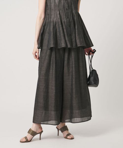 UNITED ARROWS/ギャザー フレアパンツ  ‐ウォッシャブル‐/イージーパンツ