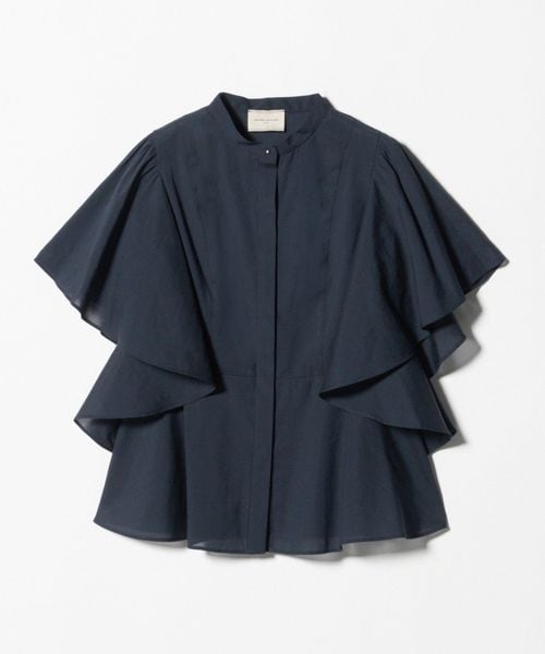 UNITED ARROWS/オーガンジー ペプラム フレア ブラウス ‐ウォッシャブル‐/シャツ / ブラウス