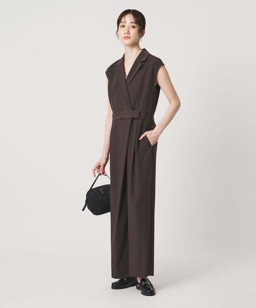 UNITED ARROWS/ツイル オールインワン ‐ストレッチ 防シワ 接触冷感‐/オーバーオール / オールインワン