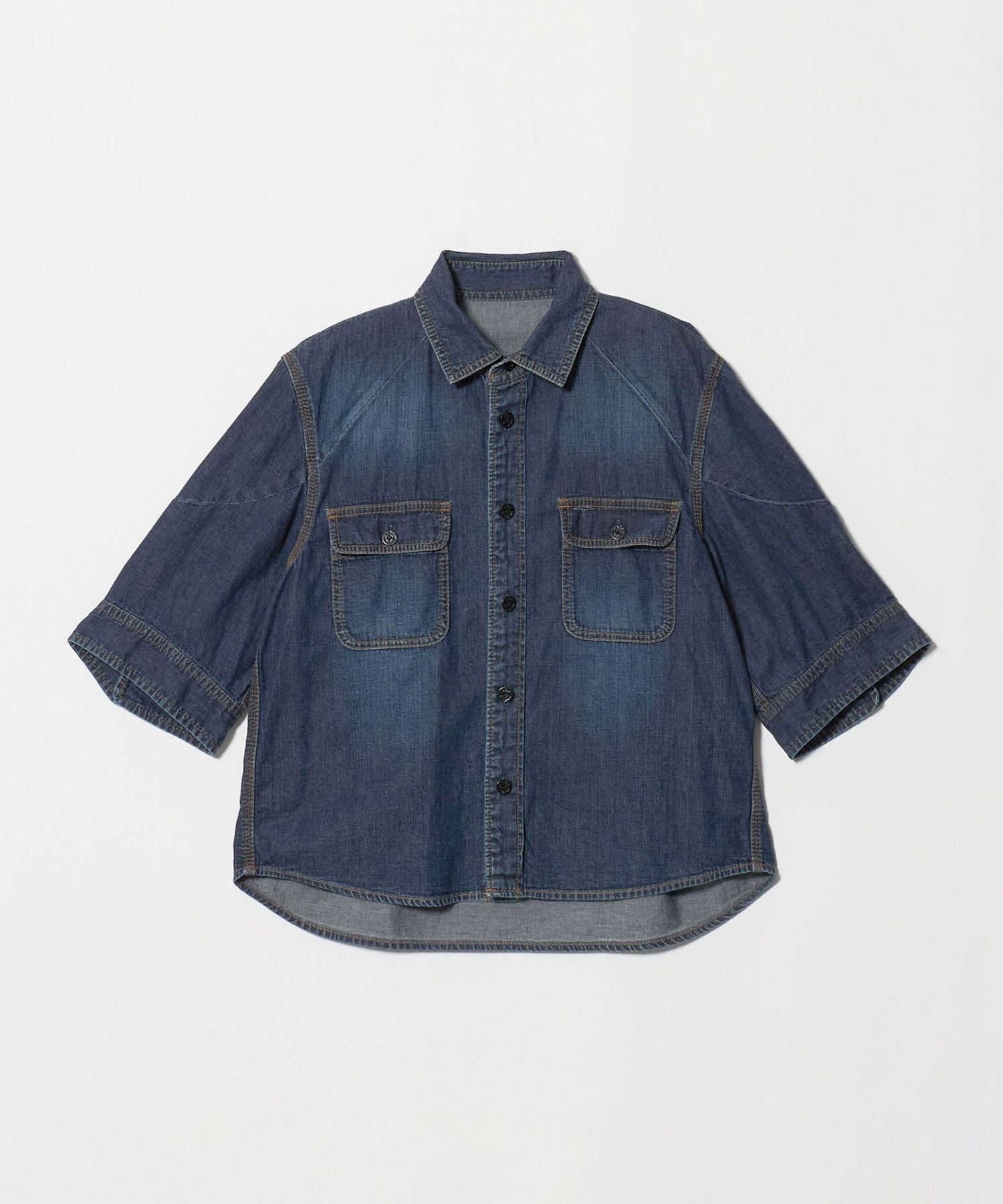 sacai＞パフスリーブ デニムシャツ