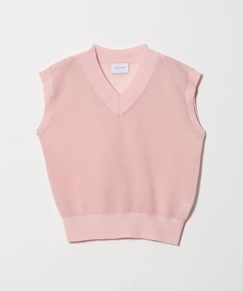 UNITED ARROWS/ミニ Vネック フレンチスリーブ ニット ‐ウォッシャブル‐/ベスト