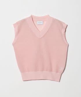 UNITED ARROWS/ミニ Vネック フレンチスリーブ ニット ‐ウォッシャブル‐/ベスト