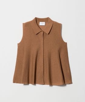 UNITED ARROWS/ペプラム フレア ノースリーブ ニット ‐ウォッシャブル‐/ニット / セーター