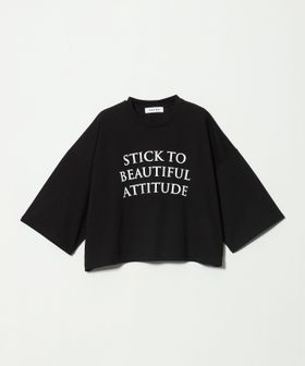 SACRA/＜SACRA＞６分袖 レター Tシャツ/Tシャツ / カットソー