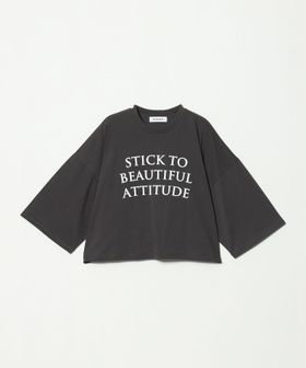 SACRA/＜SACRA＞６分袖 レター Tシャツ/Tシャツ / カットソー