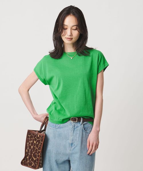 UNITED ARROWS/ミニハイネック フレンチスリーブ ニット ―ウォッシャブル―/ニット / セーター