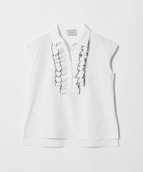 UNITED ARROWS/メロー フリル スキッパー フレンチスリーブ シャツ ‐防シワ 吸水速乾 UVカット 遮熱性 接触冷感‐/シャツ / ブラウス