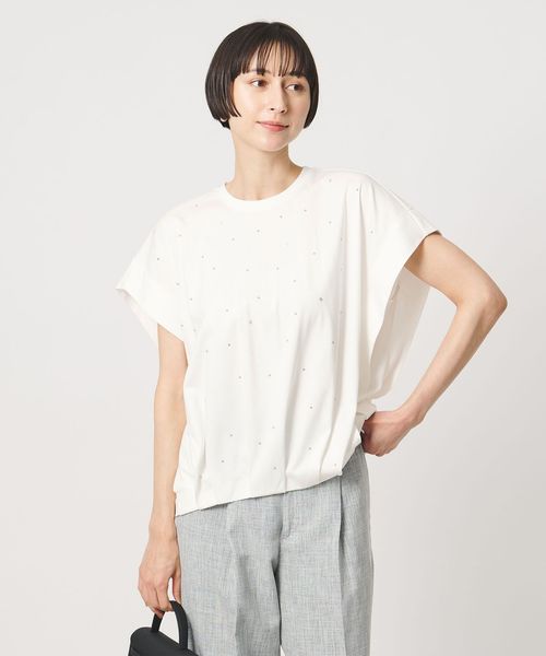 UNITED ARROWS/ビジュー Tシャツ ‐接触冷感‐/Tシャツ / カットソー