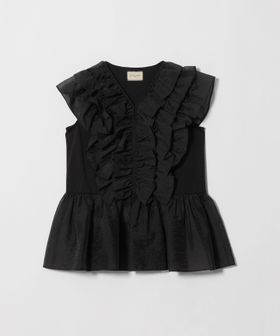 UNITED ARROWS/レディー フリル チュール カットソー ‐ウォッシャブル‐/Tシャツ / カットソー