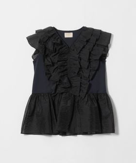 UNITED ARROWS/レディー フリル チュール カットソー ‐ウォッシャブル‐/Tシャツ / カットソー