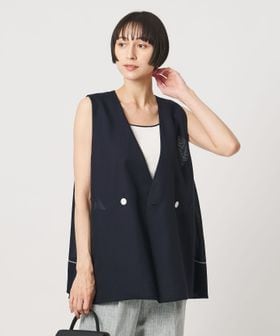 UNITED ARROWS/シアー バックフレア ベスト ‐ウォッシャブル‐/ベスト