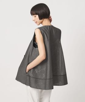 UNITED ARROWS/シアー バックフレア ベスト ‐ウォッシャブル‐/ベスト