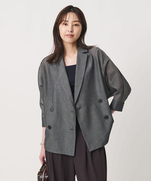 UNITED ARROWS/シアー ドルマン ブラウス ジャケット ‐ウォッシャブル‐/テーラードジャケット
