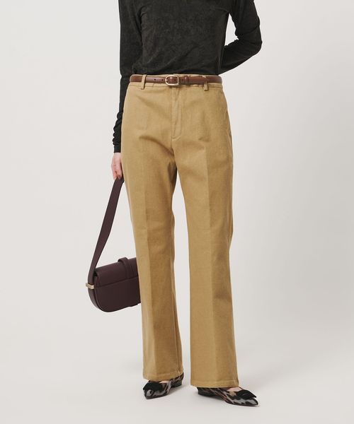 UNITED ARROWS/デニム フレアパンツ BEIGE ‐ストレッチ ウォッシャブル‐/デニムパンツ