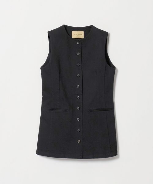 UNITED ARROWS/デニム ベスト BLACK ‐ストレッチ ウォッシャブル‐/ベスト