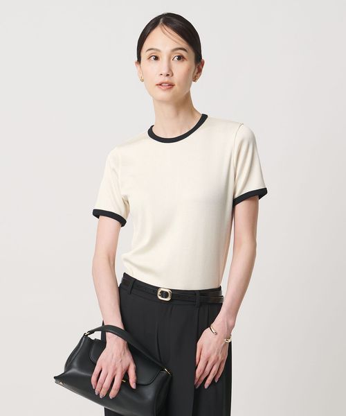 UNITED ARROWS/リブ バイカラーパイピング ショートスリーブ Tシャツ/Tシャツ / カットソー