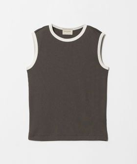 UNITED ARROWS/リブ バイカラーパイピング ノースリーブ Tシャツ/Tシャツ / カットソー