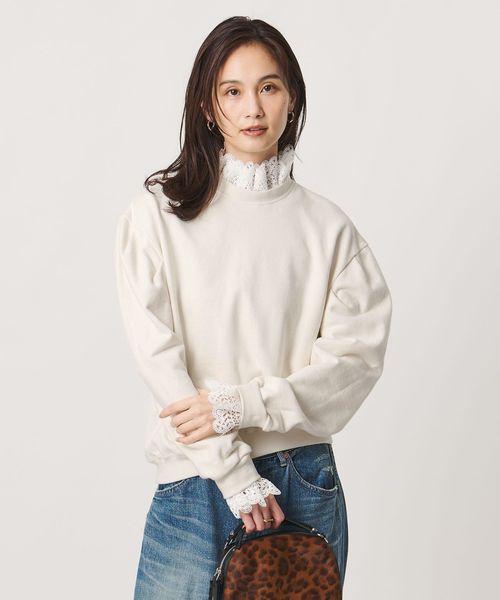 dahl'ia/【別注】＜dahl’ia＞レース ドッキング スウェット ‐united LOVE project 2026/スウェット / パーカー