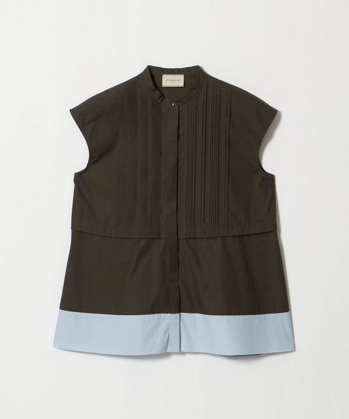 UNITED ARROWS/シルキー ピンタック フレンチスリーブ ブラウス ‐ウォッシャブル‐/シャツ / ブラウス