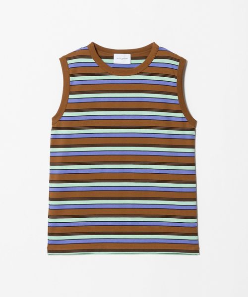 UNITED ARROWS/マルチボーダー ノースリーブ Tシャツ/タンクトップ / キャミソール