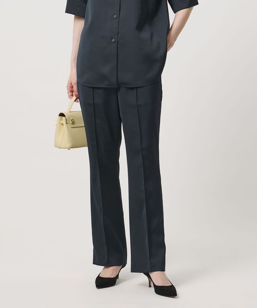 UNITED ARROWS/サテン フレアパンツ ‐ウォッシャブル‐/イージーパンツ