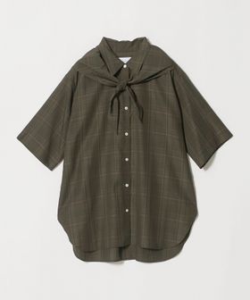 UNITED ARROWS/チェック スカーフ 5分袖 シャツ/シャツ / ブラウス