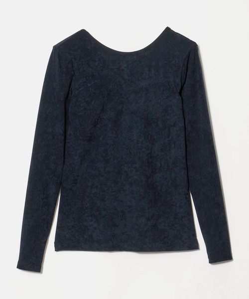 UNITED ARROWS/ベロア バック オープン Tシャツ/Tシャツ / カットソー