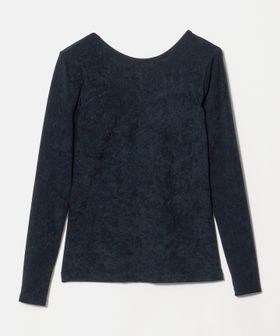 UNITED ARROWS/ベロア バック オープン Tシャツ/Tシャツ / カットソー