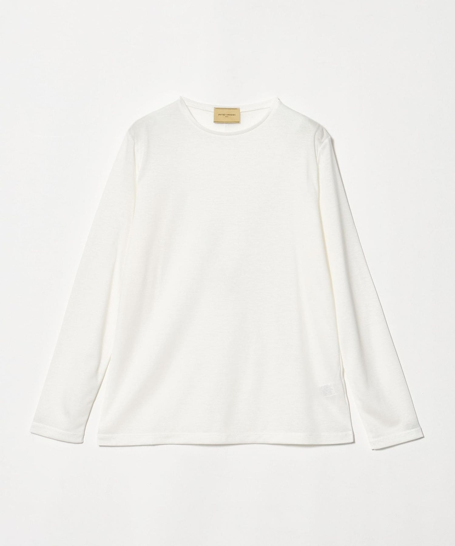UNITED ARROWS ホワイト 長袖カットソー ベーシック ロングスリーブ Tシャツ