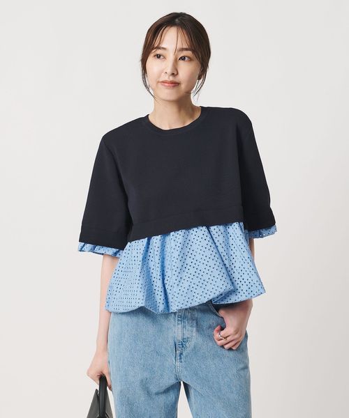 UNITED ARROWS/カットワーク バルーン シルエット ニット ‐ウォッシャブル‐/ニット / セーター