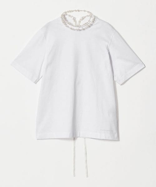 carven/＜carven＞フェイクパール ネックレス Tシャツ/Tシャツ / カットソー