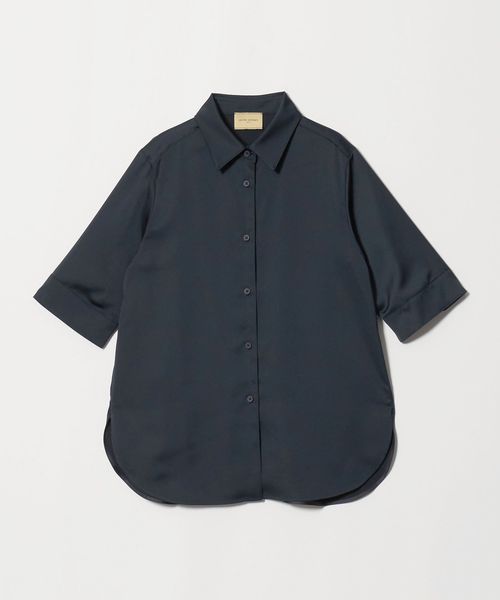 UNITED ARROWS/サテン レギュラーカラー シャツ ‐ウォッシャブル‐/シャツ / ブラウス