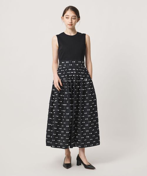 UNITED ARROWS/ドットリボン カットジャガード ワンピース ‐ウォッシャブル‐/ワンピース