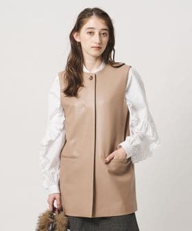 UNITED ARROWS/レザーライク ジレ ‐ウォッシャブル‐/ベスト