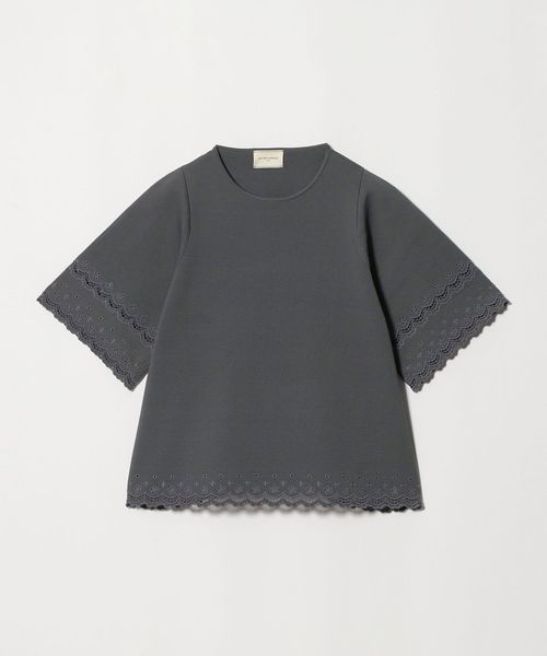 UNITED ARROWS/カットワーク スカラップ プルオーバー ニット ‐ウォッシャブル‐/ニット / セーター
