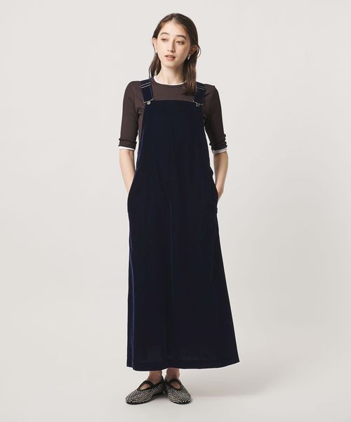 UNITED ARROWS/ベルベット サロペット スカート/ジャンパースカート