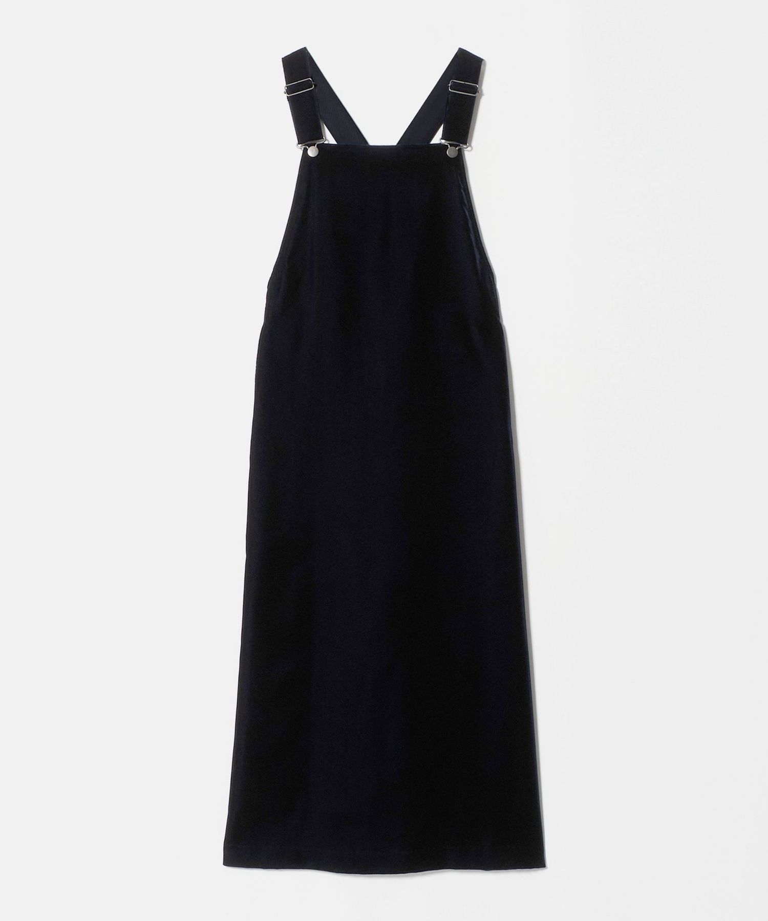 【美品】UNITED ARROWS ベルベットサロペット ネイビー38 ベルベット サロペット スカート